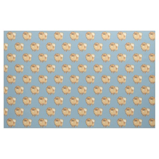 Spitz Hunde Kunststoffe Stoff (Fat Quarter (45,7 x 55,9 cm))