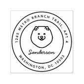 Spitz Hunde Rücksendeadresse Briefmarke Selbstfarb Permastempel (Design)