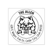 Spitz Hunde Rücksendeadresse Gummistempel (Prägung)