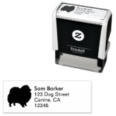 Spitz Hunde Silhouette Rücksendeadresse Permastempel (Beispiel)