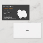 Spitz Hunde Silhouette Visitenkarte (Vorne/Hinten)