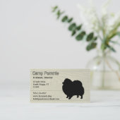 Spitz Hunde Silhouette Visitenkarte (Stehend Vorderseite)