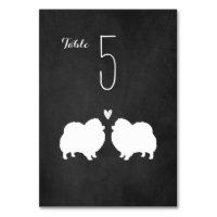 Spitz Hunde Silhouetten Hochzeitsempfang