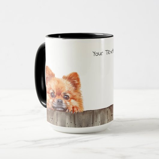 Spitz Hunde Tasse (Vorderseite Links)