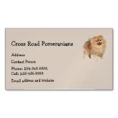 Spitz Hunde Tier Magnetische Visitenkarte (Vorderseite)