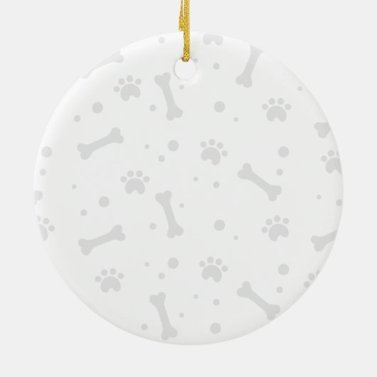 Spitz-Hundepersonalisierte Weihnachtsverzierung Keramikornament (Hinten)