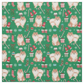 Spitz-Hundeschlitten Stoff (Muster)