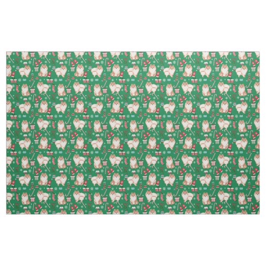 Spitz-Hundeschlitten Stoff (Fat Quarter (45,7 x 55,9 cm))