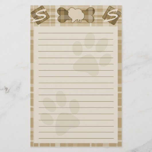 Spitz-Hundezucht-Briefpapier Briefpapier (Vorderseite)