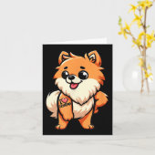 Spitz I Liebe Oma Funny Dog Tattoo Karte (Gelbe Blume)