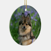 Spitz im Gras Keramik Ornament (Rechts)