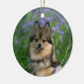 Spitz im Gras Keramik Ornament (Links)