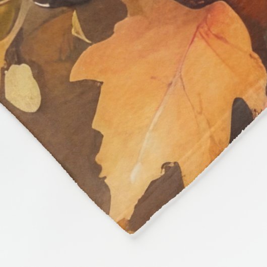 Spitz im Herbst lässt Erntedank Kunst Fleecedecke (Ecke)