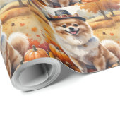Spitz im Herbst lässt Erntedank Kunst Geschenkpapier (Rolleneckpunkt)
