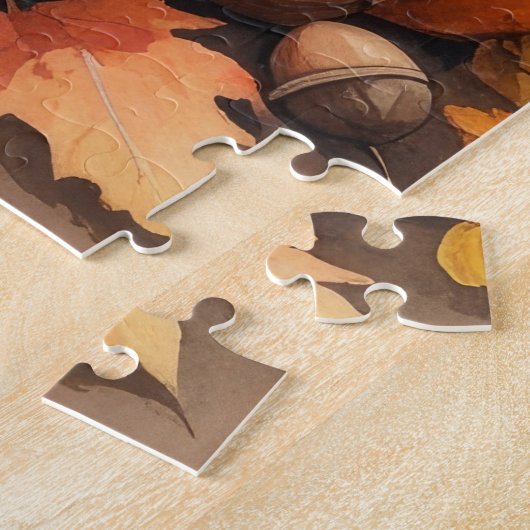 Spitz im Herbst lässt Erntedank Kunst Puzzle (Seite)