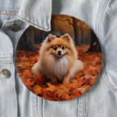 Spitz im Herbst Leaves Fall Inspiriert Button (Beispiel)