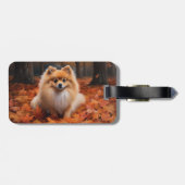 Spitz im Herbst Leaves Fall Inspiriert Gepäckanhänger (Rückseite horizontal)