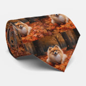 Spitz im Herbst Leaves Fall Inspiriert Krawatte (Gerollt)