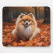 Spitz im Herbst Leaves Fall Inspiriert Mousepad (Vorne)