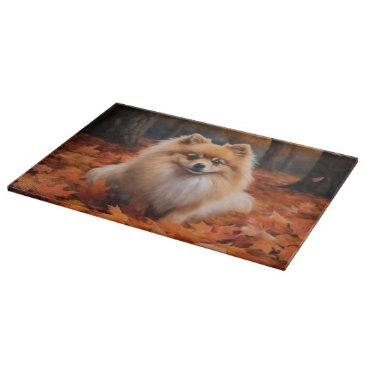 Spitz im Herbst Leaves Fall Inspiriert Schneidebrett (Ecke)