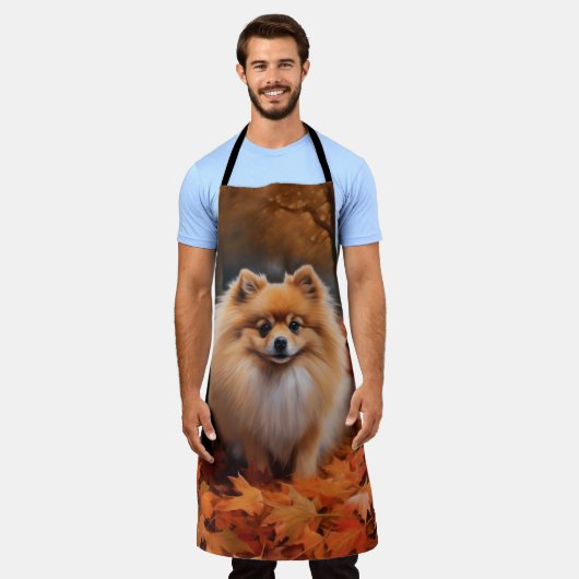 Spitz im Herbst Leaves Fall Inspiriert Schürze (Getragen)