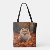 Spitz im Herbst Leaves Fall Inspiriert Tasche (Rückseite)