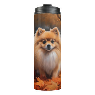 Spitz im Herbst Leaves Fall Inspiriert Thermosbecher
