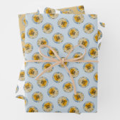 Spitz in Daisis Malerei von Original Hunde Kunst Geschenkpapier Set (Beispiel)