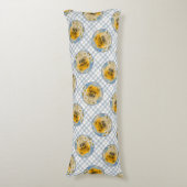 Spitz in Daisis Malerei von Original Hunde Kunst Seitenschläferkissen (Vorderseite Vertikal)