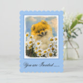 Spitz in der Malerei von Daisis - Originale Hundek Einladung (Stehend Vorderseite)