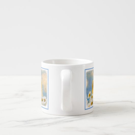 Spitz in der Malerei von Daisis - Originale Hundek Espressotasse (Rückseite)