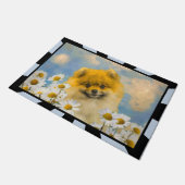 Spitz in der Malerei von Daisis - Originale Hundek Fußmatte (Schrägansicht)