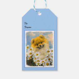 Spitz in der Malerei von Daisis - Originale Hundek Geschenkanhänger