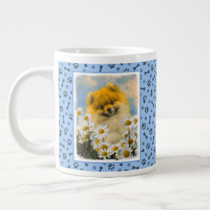 Spitz in der Malerei von Daisis - Originale Hundek Jumbo-Tasse