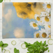 Spitz in der Malerei von Daisis - Originale Hundek Küchentuch (Gefaltet)