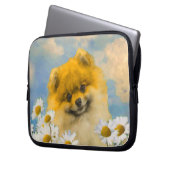 Spitz in der Malerei von Daisis - Originale Hundek Laptopschutzhülle (Vorderseite Links)