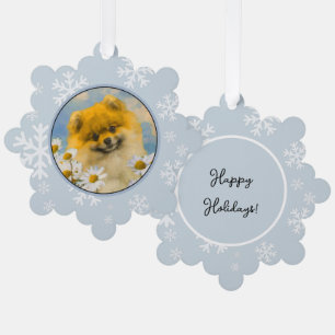 Spitz in der Malerei von Daisis - Originale Hundek Ornament Karte