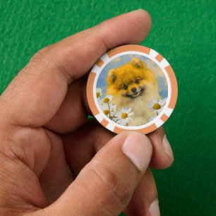 Spitz in der Malerei von Daisis - Originale Hundek Pokerchips
