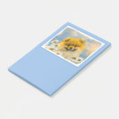 Spitz in der Malerei von Daisis - Originale Hundek Post-it Klebezettel (angewinkelt)
