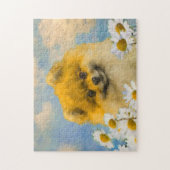 Spitz in der Malerei von Daisis - Originale Hundek Puzzle (Vertikal)