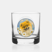 Spitz in der Malerei von Daisis - Originale Hundek Whiskyglas (Vorderseite)