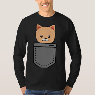 Spitz in Pocket lustige Niedliche Welpe Big Happy T-Shirt