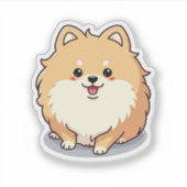 Spitz, Kawaii Bubbly Charm, Klein Aufkleber (Vorderseite)