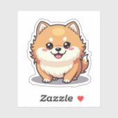 Spitz, Kawaii, Klein Aufkleber (Blatt)