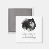 Spitz Keepake Weibchen Magnet (Vorderseite/Rückseite)