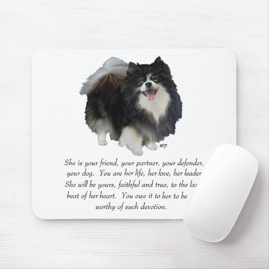 Spitz Keepake Weibchen Mousepad (Mit Mouse)