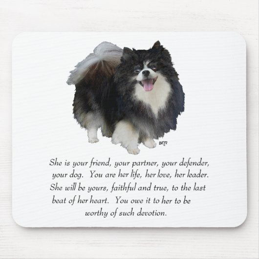 Spitz Keepake Weibchen Mousepad (Vorne)
