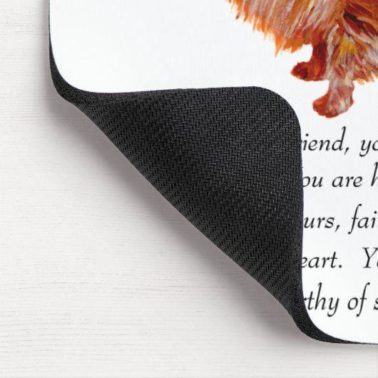 Spitz Keepake Weibchen Mousepad (Ecke)