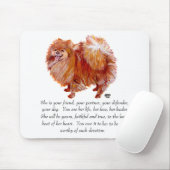 Spitz Keepake Weibchen Mousepad (Mit Mouse)