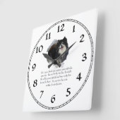 Spitz Keepake Weibchen Quadratische Wanduhr (Winkel)